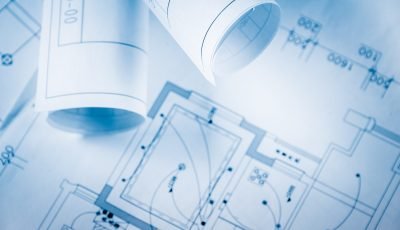 detail shot of Architectural blueprints.